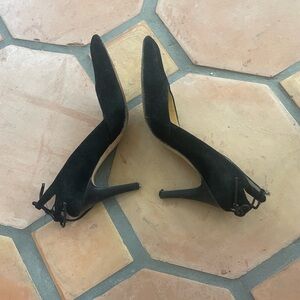 Black lace up heels